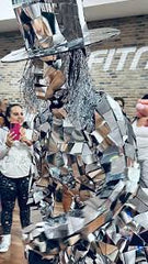 Acrylic Mirror Lens Magic Hat, Masquerade Mask, Haute Couture Halloween Full-head Mask Cosplay Costume