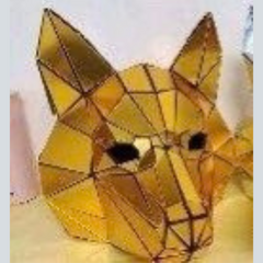 Husky/Fox 3D Full Head Mask, Mirror Finish Animal Head, Home Decor, High Couture Costume Accessories