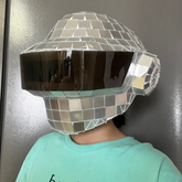Cyberpunk Wearable Helmet for Halloween, EDM, Margiela and Other Special Occasions, Futuristic Mirror Helmet, Interstellar Headpiece, Atmosphere Prop