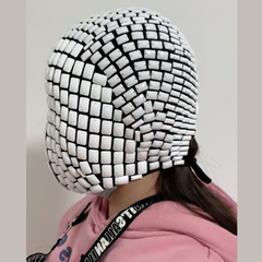 White Stones Full Head Haute Couture Mask for Masquerade, Rapper, Singer, Special Occasion