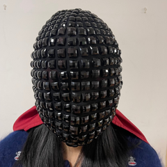 Black Jewels Full-head Mask, Full Coverage Haute Couture Stones Mask
