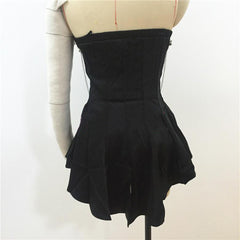 Halter Neck Sequin Corset Mini Dress Performance Costume