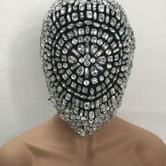 Cool Jeweled Full Coverage Mask - Ideal for Masquerade, Rave, and Cosplay, Perfect for DJ, Masked Singers, and Performers, One Size Fits All