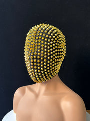 Wild Black Spiked Headpiece - Ideal for DJs, Live House Parties, Cosplay, Festivals - One Size