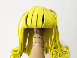 Curly Bobbed Wig with Bands, Exaggerated Headpiece for Broadway, Cosplay, Party, Festival and Other Special Occasion