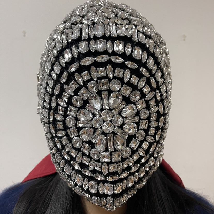 Cool Jeweled Full Coverage Mask - Ideal for Masquerade, Rave, and Cosplay, Perfect for DJ, Masked Singers, and Performers, One Size Fits All