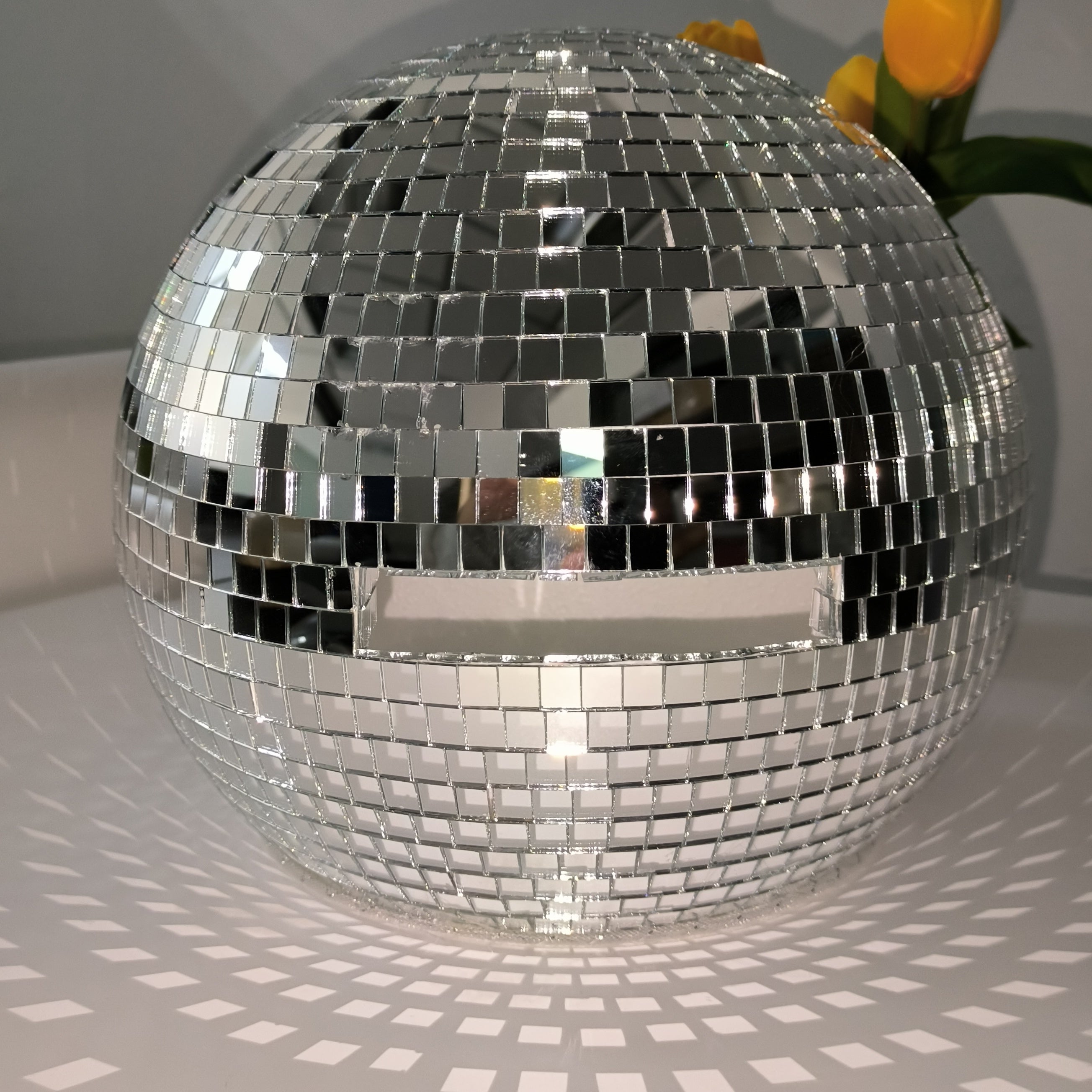 Shiny Disco Ball Helmet,  Disco Ball with Single Eye Window Opening, 70s Disco Style,  Mod-Inspired, Ideal for Festival & Rave Headgear