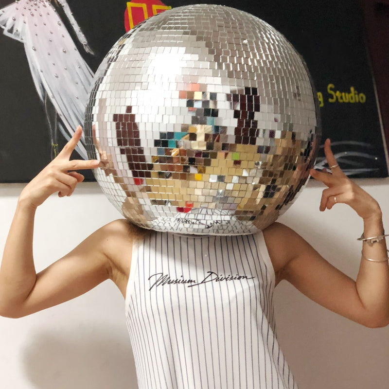 Shiny Disco Ball Helmet,  Disco Ball with One Single Eye Window Opening, Festival Accessories, Rave Accessories