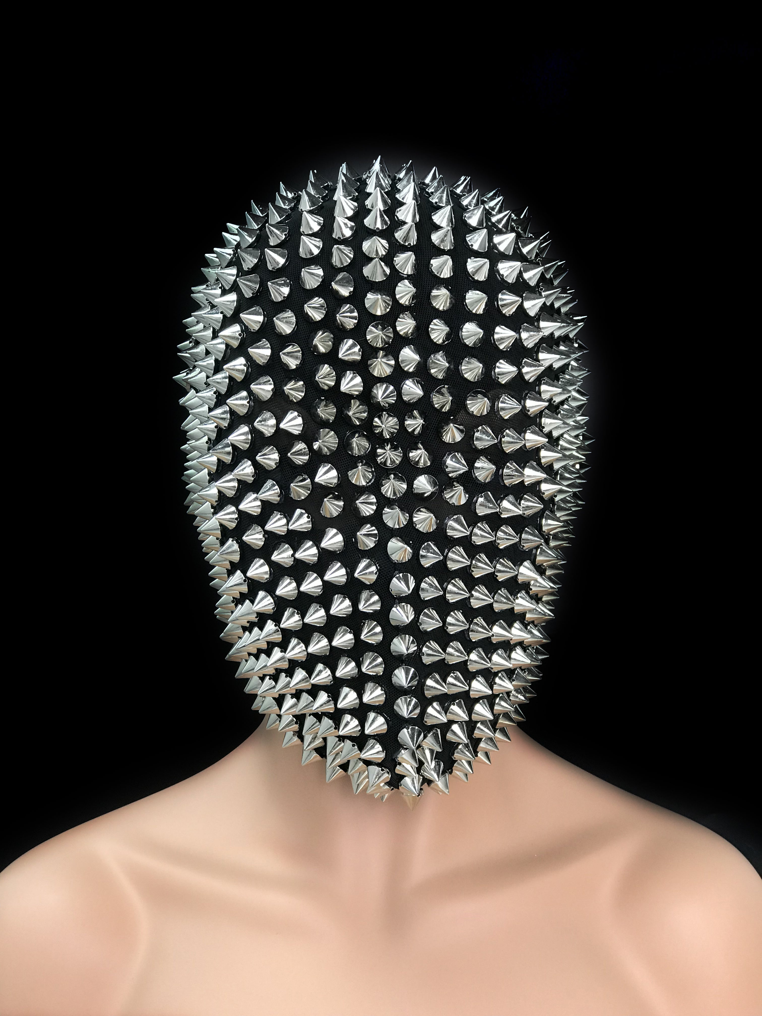 Wild Black Spiked Headpiece - Ideal for DJs, Live House Parties, Cosplay, Festivals - One Size