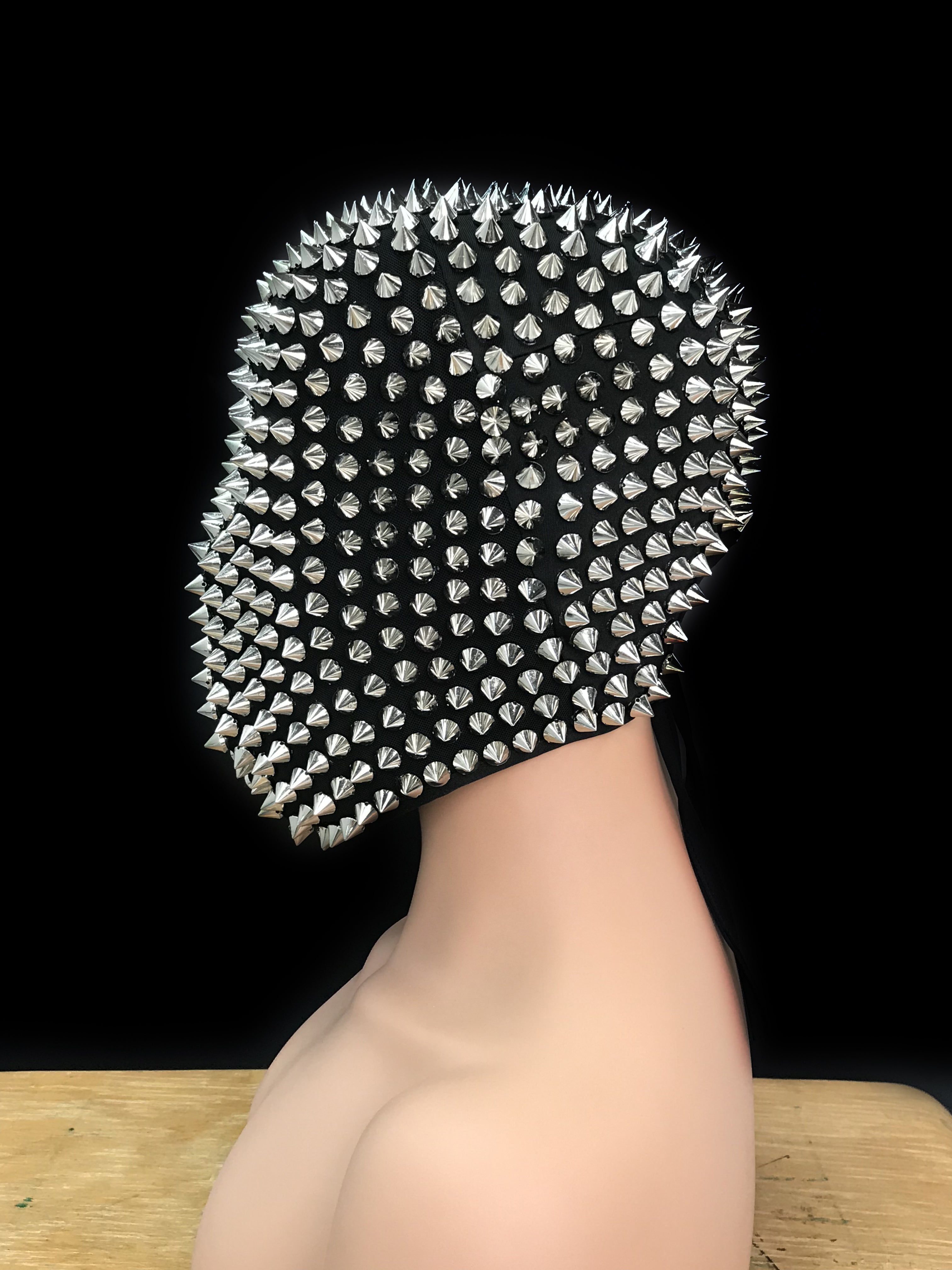 Wild Black Spiked Headpiece - Ideal for DJs, Live House Parties, Cosplay, Festivals - One Size