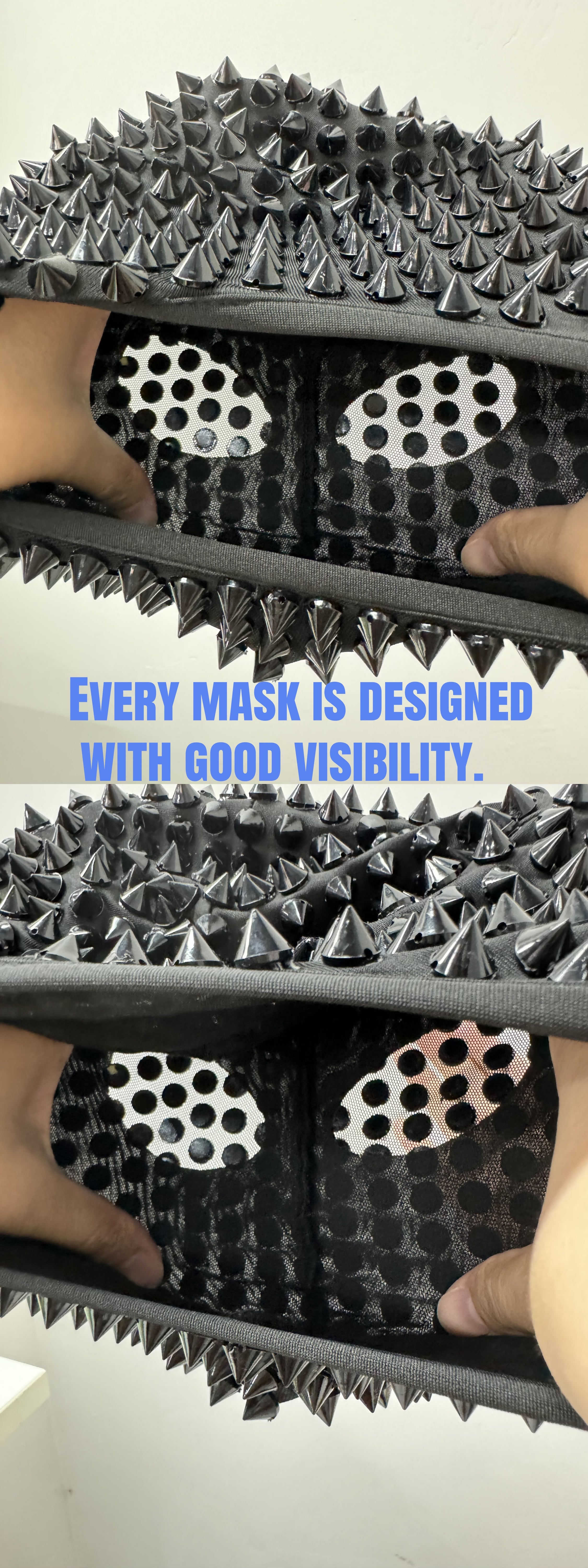 Wild Black Spiked Headpiece - Ideal for DJs, Live House Parties, Cosplay, Festivals - One Size