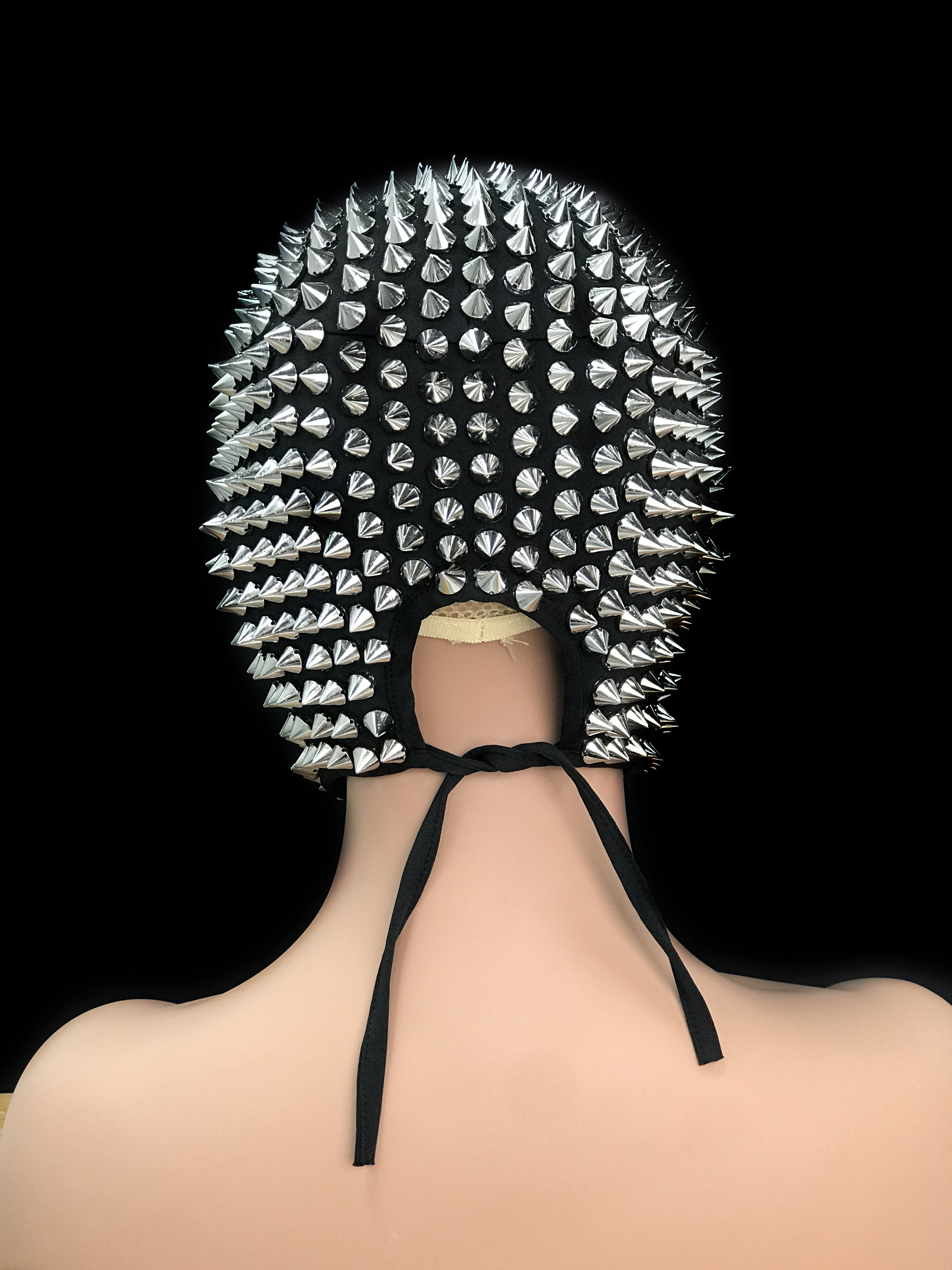Wild Black Spiked Headpiece - Ideal for DJs, Live House Parties, Cosplay, Festivals - One Size