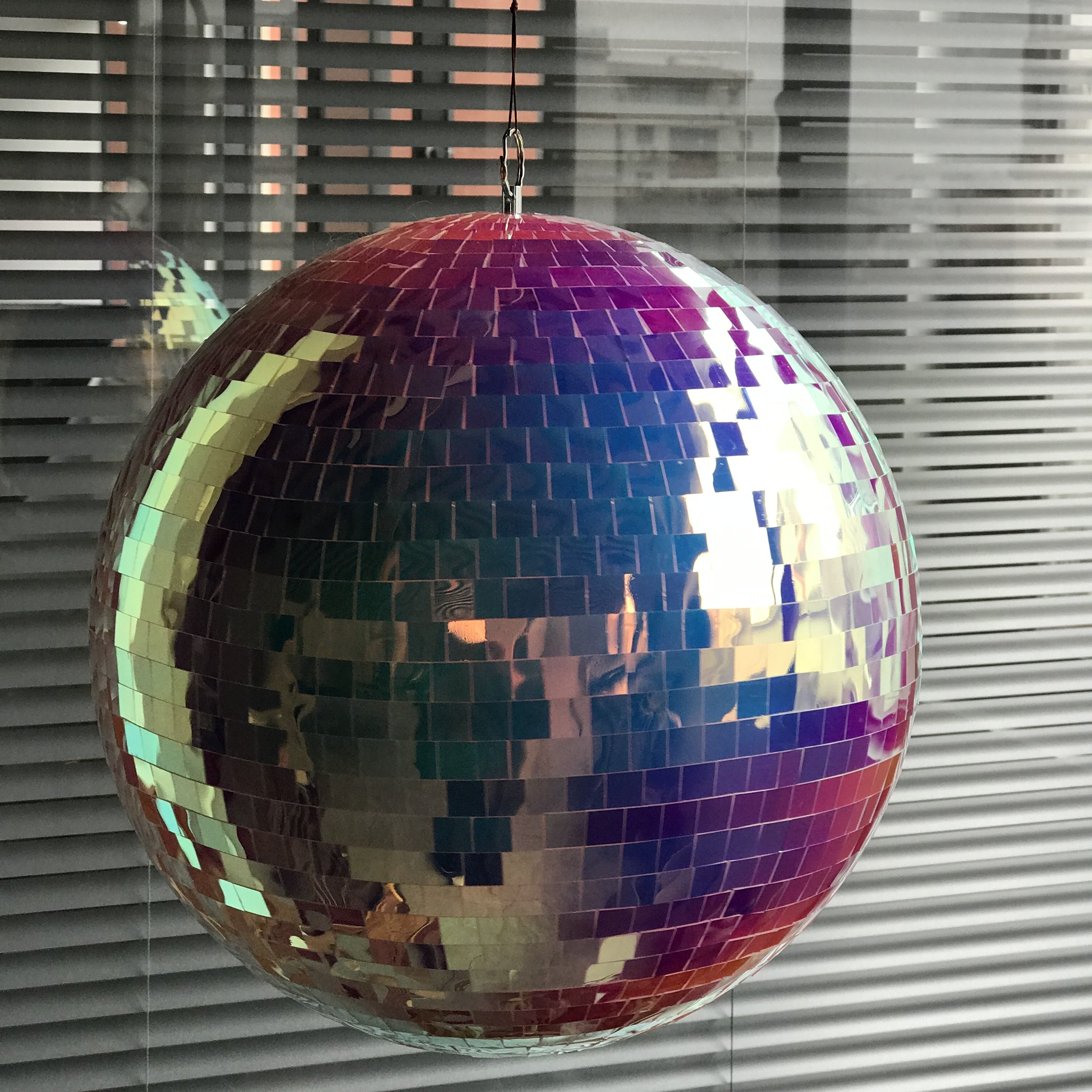 Iridescent Rainbow Disco Ball for Parties, Weddings, and Celebrations - Showstopping Decor