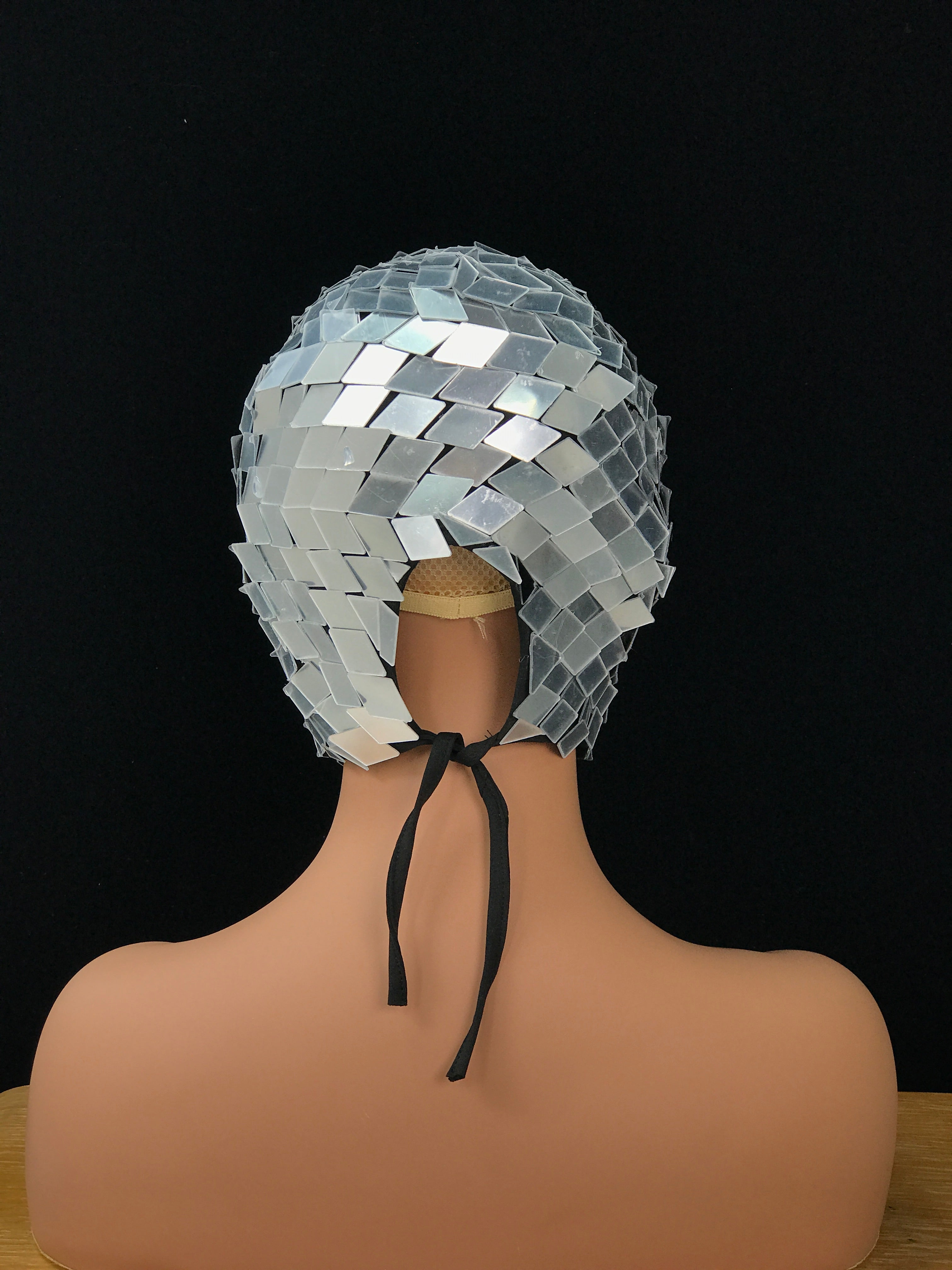 Mirror Cyberpunk Mask: Futuristic Rave Costume, EDM Cosplay